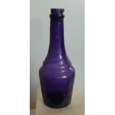 UNUSUAL CRESCENT DECANTER- Tri Cap-Extreme Purple Sauce Bottle-c.1910   253811527843